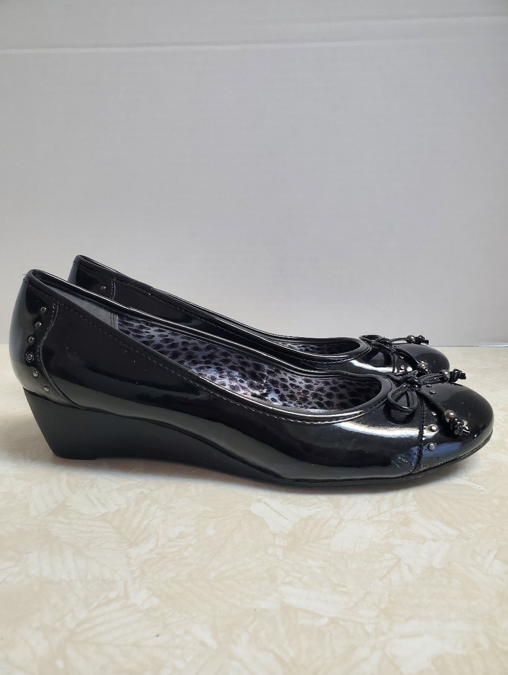 Anne Klein Black Patent Leather Flats